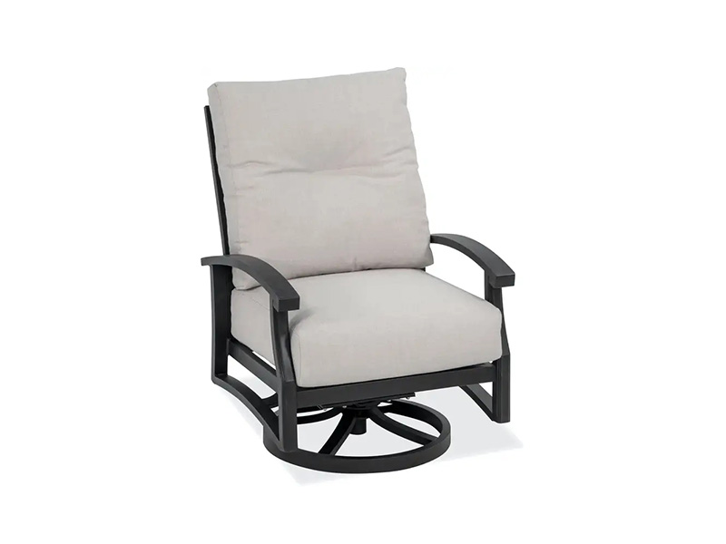 Lodge Aged Bronze Aluminium Med Puder Patio Drejelig Klubstol
