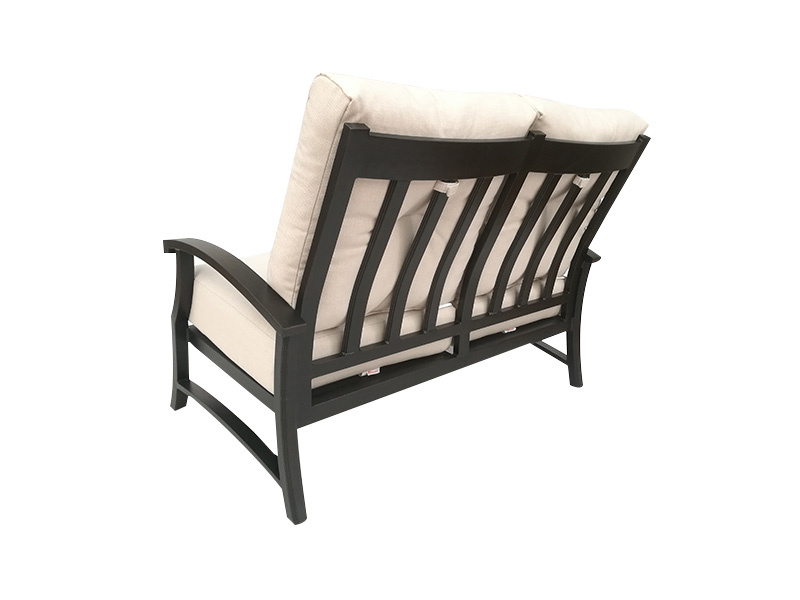 Lodge i alderen bronze aluminium med puder Patio Loveseat