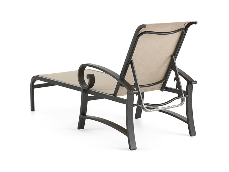 Solstice Aluminium med terrasse Sling Chaise Lounge