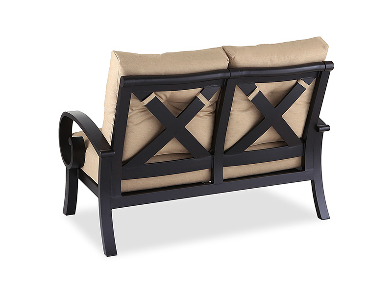Solstice Aged Bronze Aluminium Med Puder Patio Loveseat