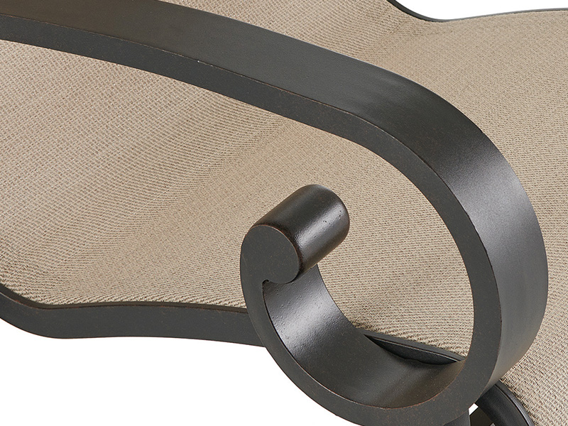 Solstice aged bronze aluminium med slynge spisestuestol