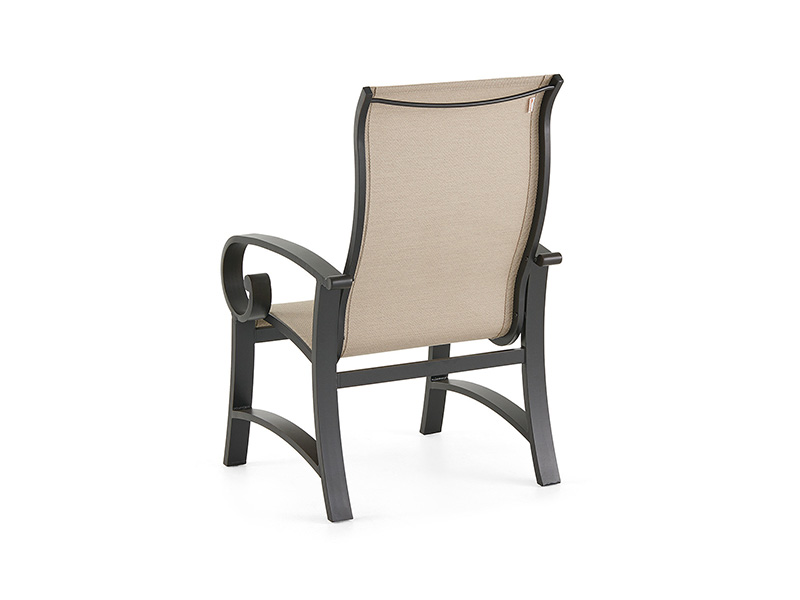 Solstice aged bronze aluminium med slynge spisestuestol